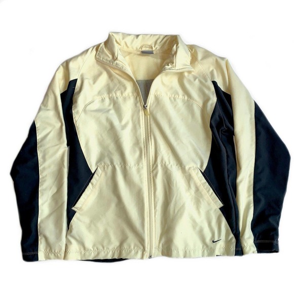 Nike Black & Yellow Color‎ block Windbreaker Jacket Zip Up Size Medium M - Picture 1 of 12